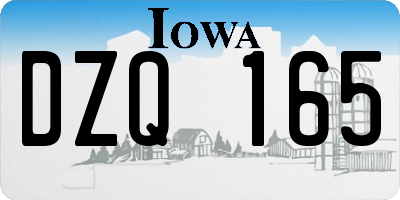 IA license plate DZQ165