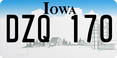 IA license plate DZQ170