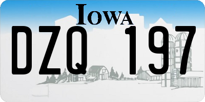 IA license plate DZQ197