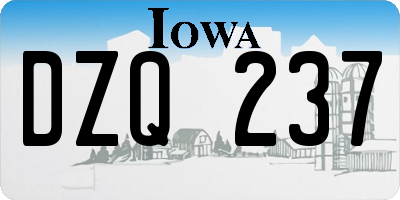 IA license plate DZQ237