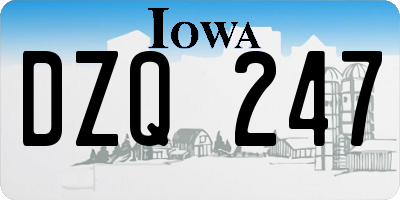 IA license plate DZQ247