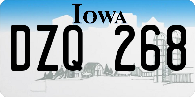 IA license plate DZQ268