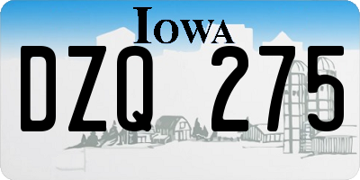IA license plate DZQ275