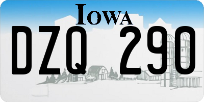 IA license plate DZQ290