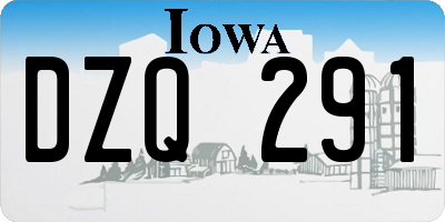 IA license plate DZQ291