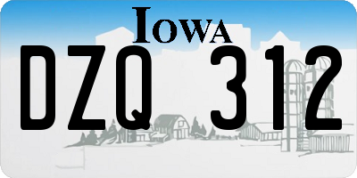 IA license plate DZQ312