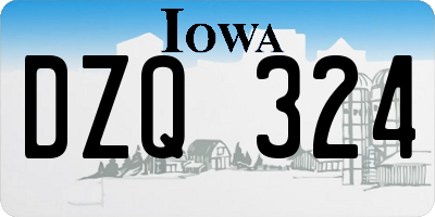 IA license plate DZQ324