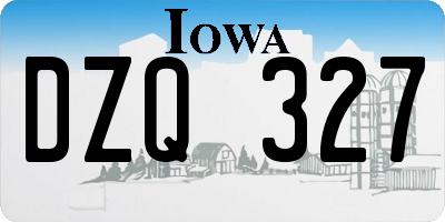 IA license plate DZQ327