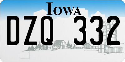 IA license plate DZQ332