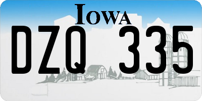 IA license plate DZQ335