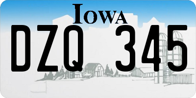 IA license plate DZQ345