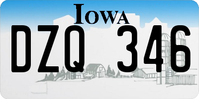 IA license plate DZQ346
