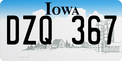 IA license plate DZQ367