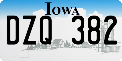 IA license plate DZQ382