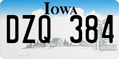 IA license plate DZQ384