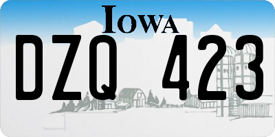 IA license plate DZQ423