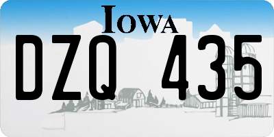 IA license plate DZQ435