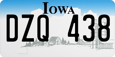 IA license plate DZQ438