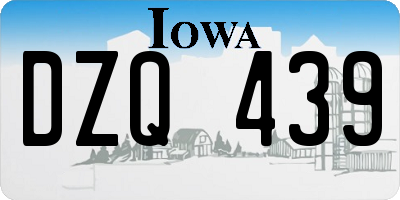 IA license plate DZQ439