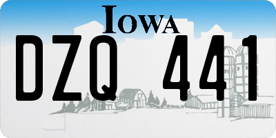 IA license plate DZQ441