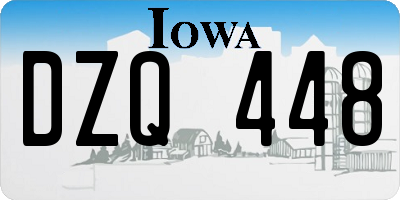 IA license plate DZQ448
