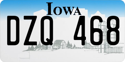 IA license plate DZQ468