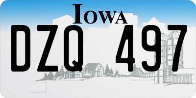 IA license plate DZQ497