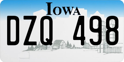 IA license plate DZQ498