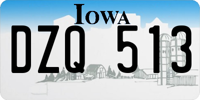 IA license plate DZQ513