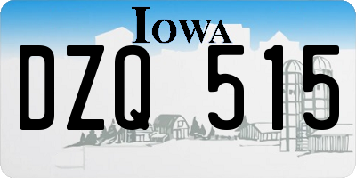 IA license plate DZQ515