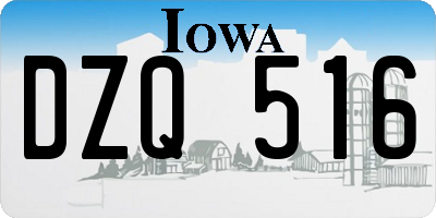IA license plate DZQ516