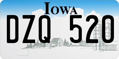IA license plate DZQ520