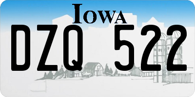 IA license plate DZQ522