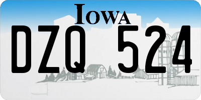 IA license plate DZQ524