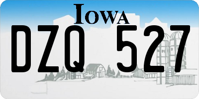IA license plate DZQ527