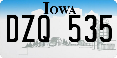 IA license plate DZQ535