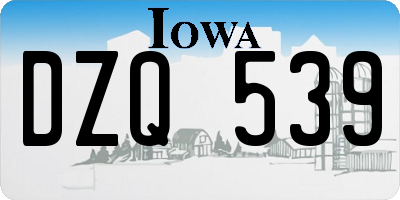 IA license plate DZQ539