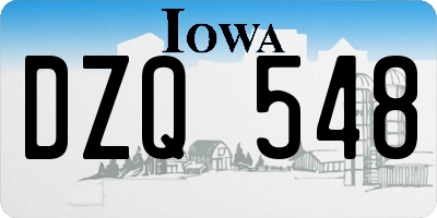 IA license plate DZQ548