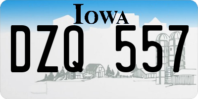 IA license plate DZQ557