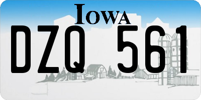 IA license plate DZQ561