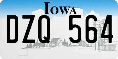IA license plate DZQ564
