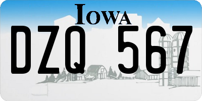 IA license plate DZQ567