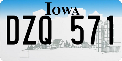 IA license plate DZQ571