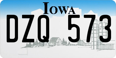 IA license plate DZQ573