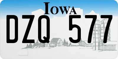 IA license plate DZQ577