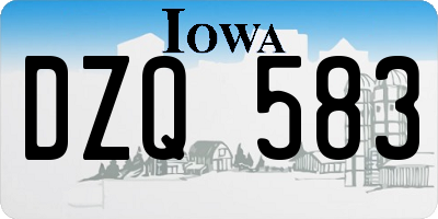 IA license plate DZQ583