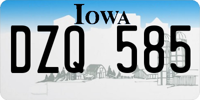 IA license plate DZQ585