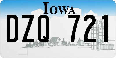 IA license plate DZQ721