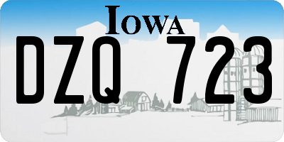 IA license plate DZQ723