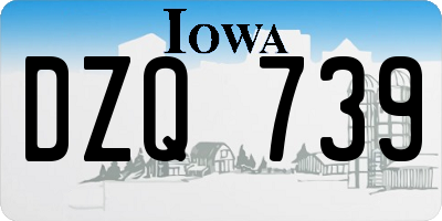 IA license plate DZQ739
